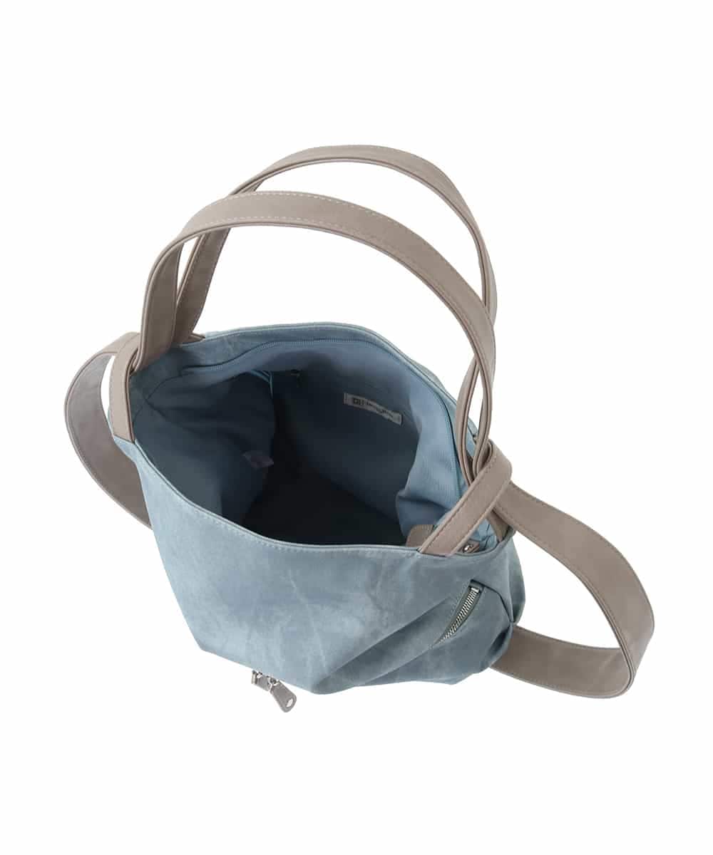 BKCGA05165 MK MICHEL KLEIN BAG(MK ミッシェルクラン バッグ) [2WAY/A4サイズ対応]シルバーラメアクセント変形トートバッグ ブルー