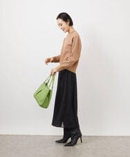BKCGA07160 MK MICHEL KLEIN BAG(MK ミッシェルクラン バッグ) [2WAY]合成皮革タックデザインバッグ イエロー