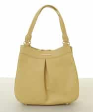 BKCGA07160 MK MICHEL KLEIN BAG(MK ミッシェルクラン バッグ) [2WAY]合成皮革タックデザインバッグ イエロー
