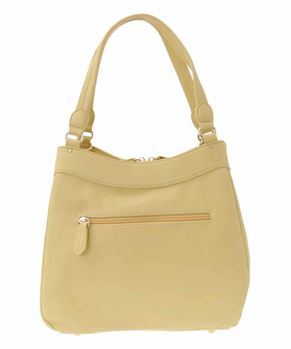 BKCGA07160 MK MICHEL KLEIN BAG(MK ミッシェルクラン バッグ) [2WAY]合成皮革タックデザインバッグ イエロー