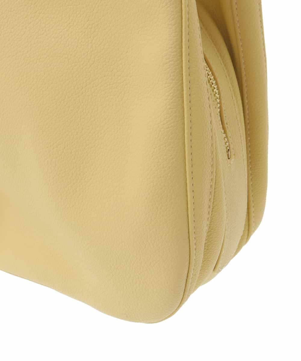 BKCGA07160 MK MICHEL KLEIN BAG(MK ミッシェルクラン バッグ) [2WAY]合成皮革タックデザインバッグ イエロー