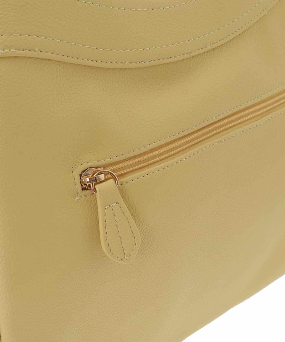 BKCGA07160 MK MICHEL KLEIN BAG(MK ミッシェルクラン バッグ) [2WAY]合成皮革タックデザインバッグ イエロー