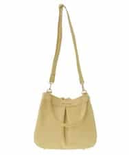 BKCGA07160 MK MICHEL KLEIN BAG(MK ミッシェルクラン バッグ) [2WAY]合成皮革タックデザインバッグ イエロー