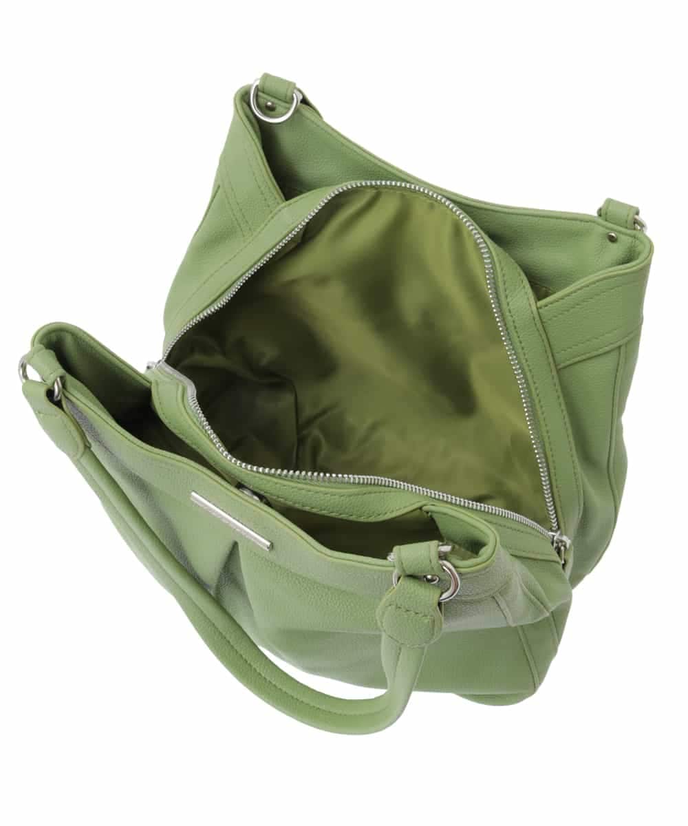 BKCGA07160 MK MICHEL KLEIN BAG(MK ミッシェルクラン バッグ) [2WAY]合成皮革タックデザインバッグ イエロー