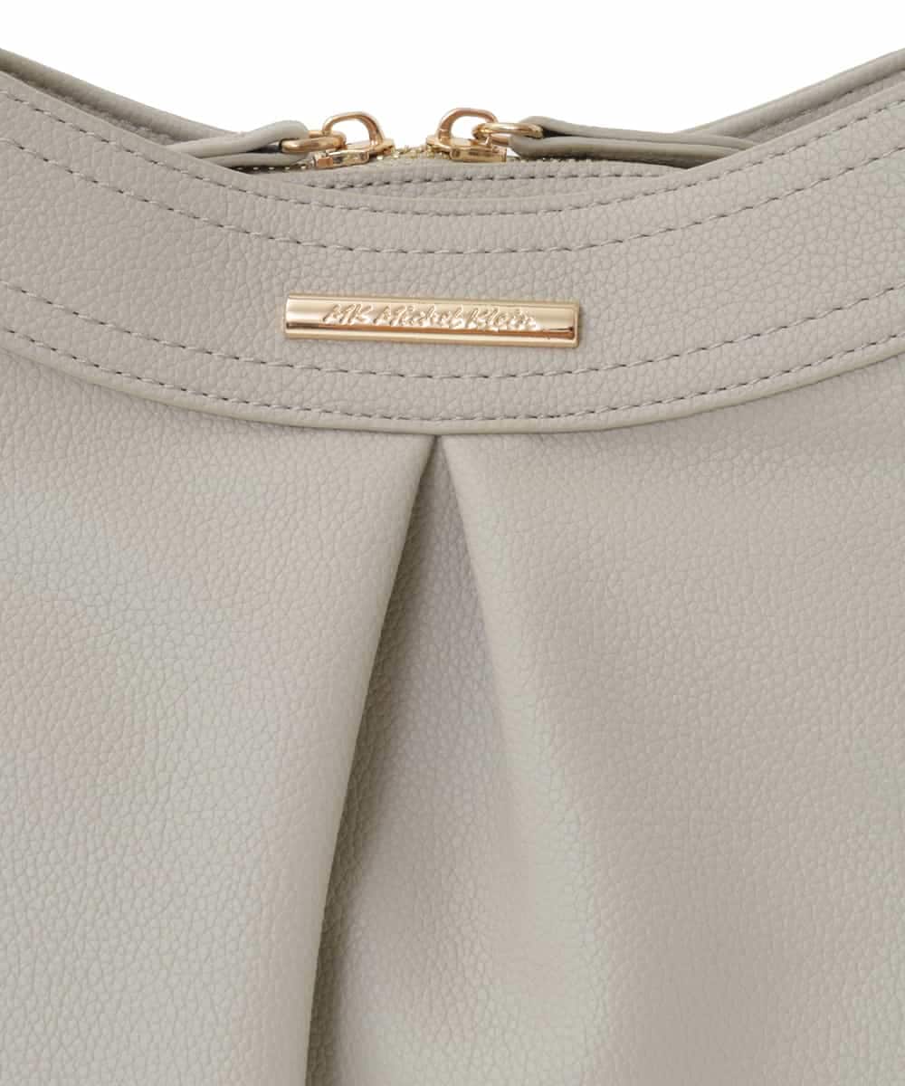 BKCGA07160 MK MICHEL KLEIN BAG(MK ミッシェルクラン バッグ) [2WAY]合成皮革タックデザインバッグ イエロー