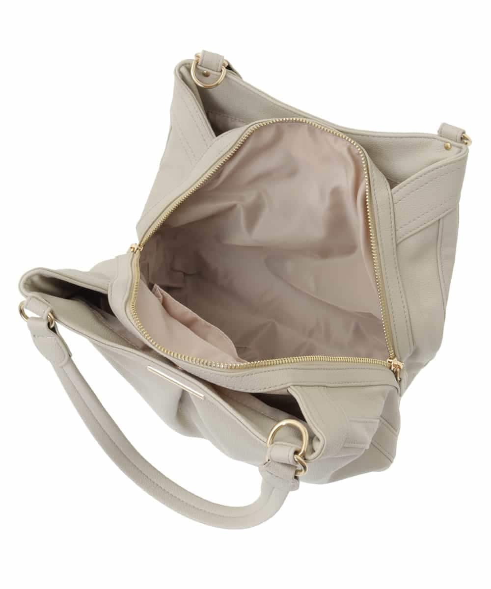 BKCGA07160 MK MICHEL KLEIN BAG(MK ミッシェルクラン バッグ) [2WAY]合成皮革タックデザインバッグ イエロー