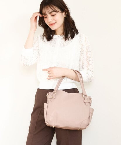 BKCGA08150 MK MICHEL KLEIN BAG [2WAY]サイドポケットデザイントートバッグ