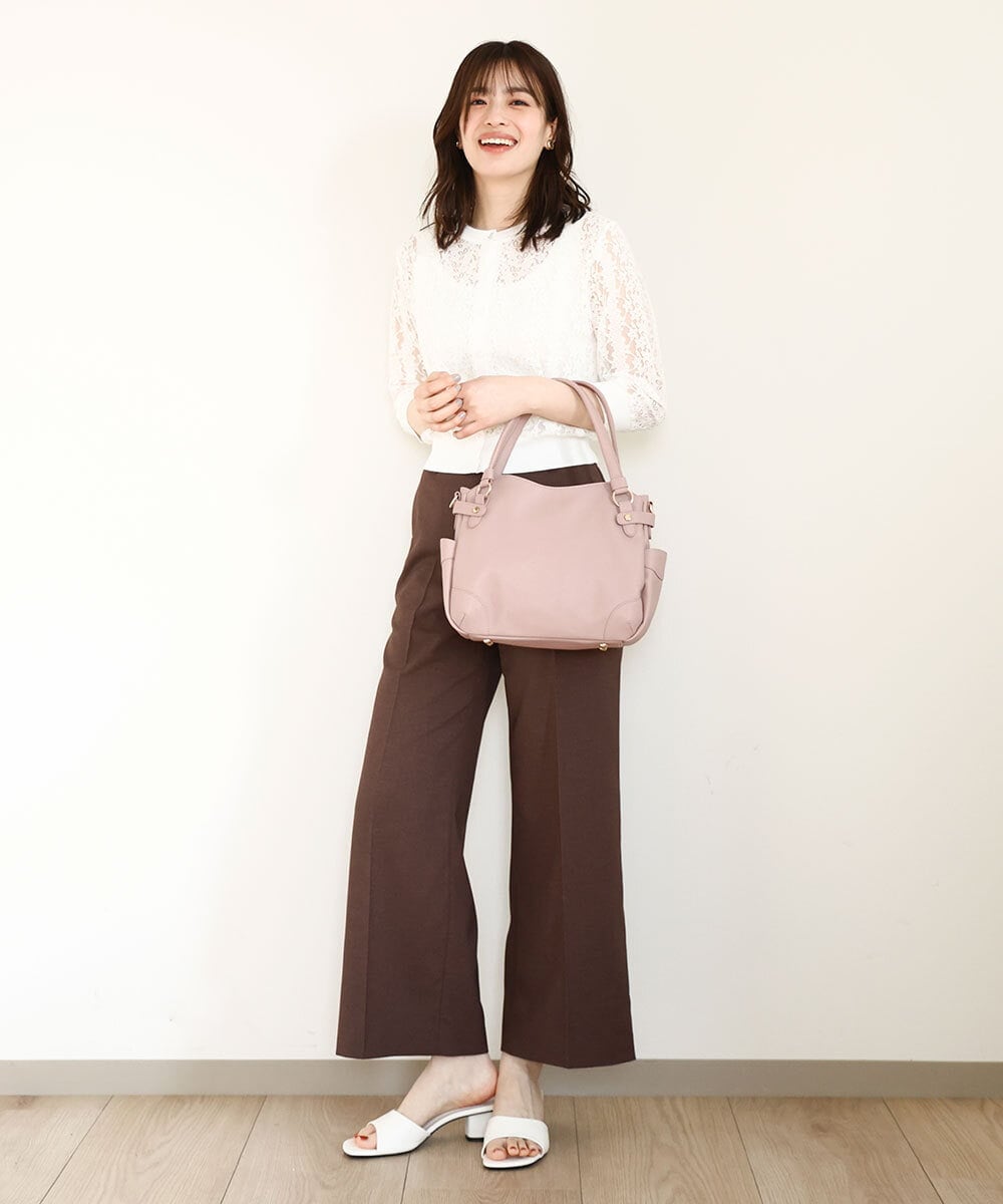 BKCGA08150 MK MICHEL KLEIN BAG(MK ミッシェルクラン バッグ) [2WAY]サイドポケットデザイントートバッグ ピンク