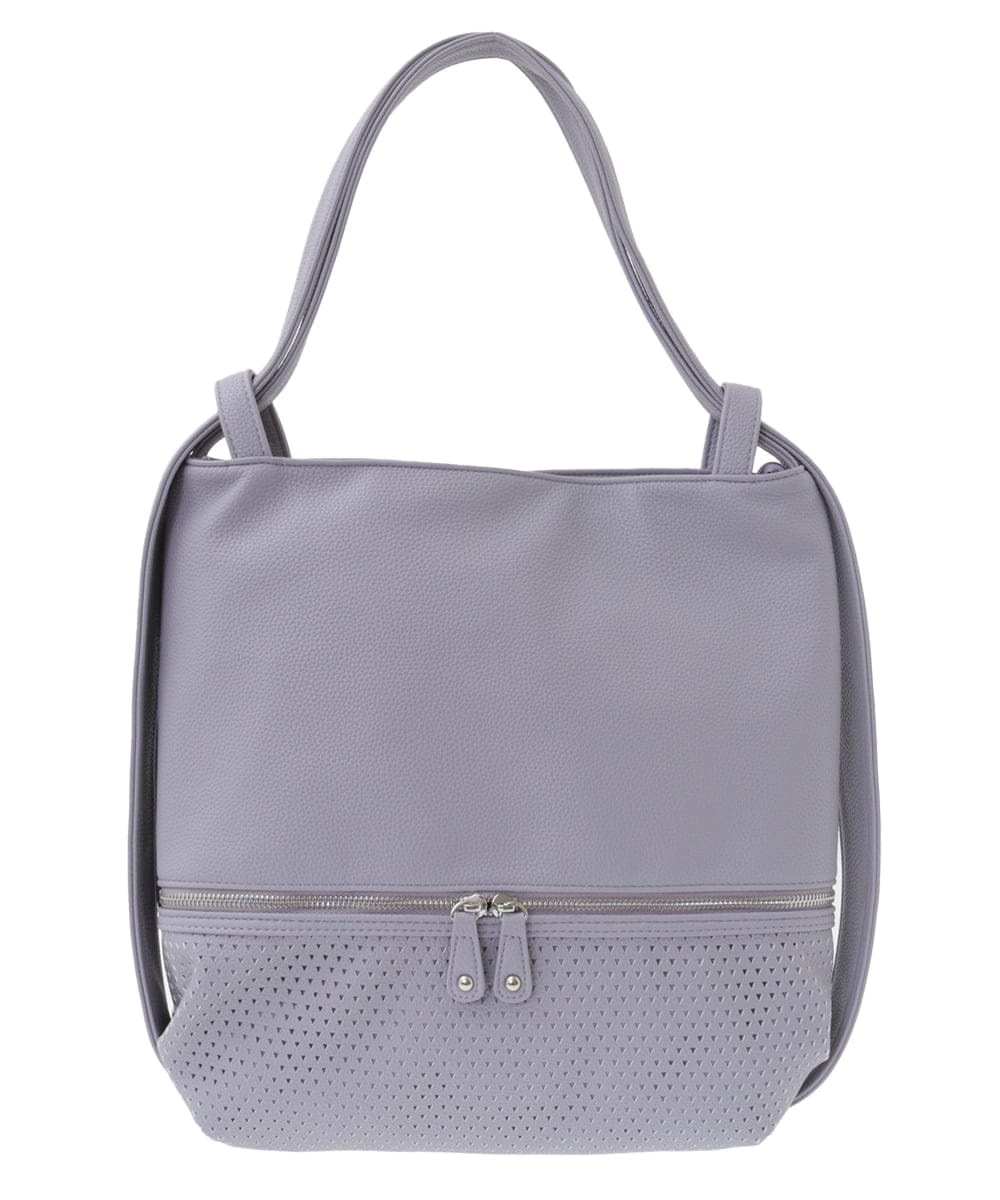 BKCGA26165 MK MICHEL KLEIN BAG(MK ミッシェルクラン バッグ) [2WAY/A4サイズ対応]パンチングデザイン変形トートバッグ マスタード