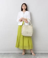 BKCGA26165 MK MICHEL KLEIN BAG(MK ミッシェルクラン バッグ) [2WAY/A4サイズ対応]パンチングデザイン変形トートバッグ マスタード