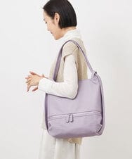 BKCGA26165 MK MICHEL KLEIN BAG(MK ミッシェルクラン バッグ) [2WAY/A4サイズ対応]パンチングデザイン変形トートバッグ パープル
