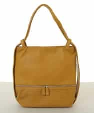 BKCGA26165 MK MICHEL KLEIN BAG(MK ミッシェルクラン バッグ) [2WAY/A4サイズ対応]パンチングデザイン変形トートバッグ マスタード
