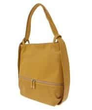 BKCGA26165 MK MICHEL KLEIN BAG(MK ミッシェルクラン バッグ) [2WAY/A4サイズ対応]パンチングデザイン変形トートバッグ マスタード