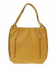 BKCGA26165 MK MICHEL KLEIN BAG(MK ミッシェルクラン バッグ) [2WAY/A4サイズ対応]パンチングデザイン変形トートバッグ マスタード