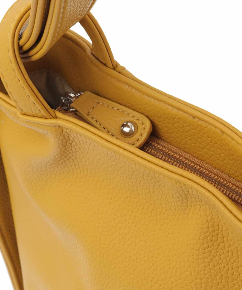 BKCGA26165 MK MICHEL KLEIN BAG(MK ミッシェルクラン バッグ) [2WAY/A4サイズ対応]パンチングデザイン変形トートバッグ マスタード