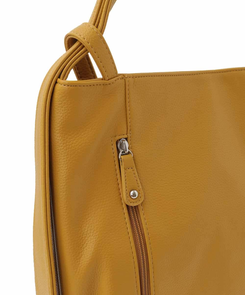 BKCGA26165 MK MICHEL KLEIN BAG(MK ミッシェルクラン バッグ) [2WAY/A4サイズ対応]パンチングデザイン変形トートバッグ マスタード