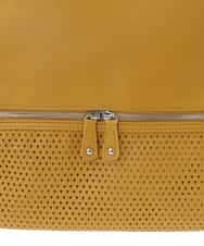 BKCGA26165 MK MICHEL KLEIN BAG(MK ミッシェルクラン バッグ) [2WAY/A4サイズ対応]パンチングデザイン変形トートバッグ マスタード