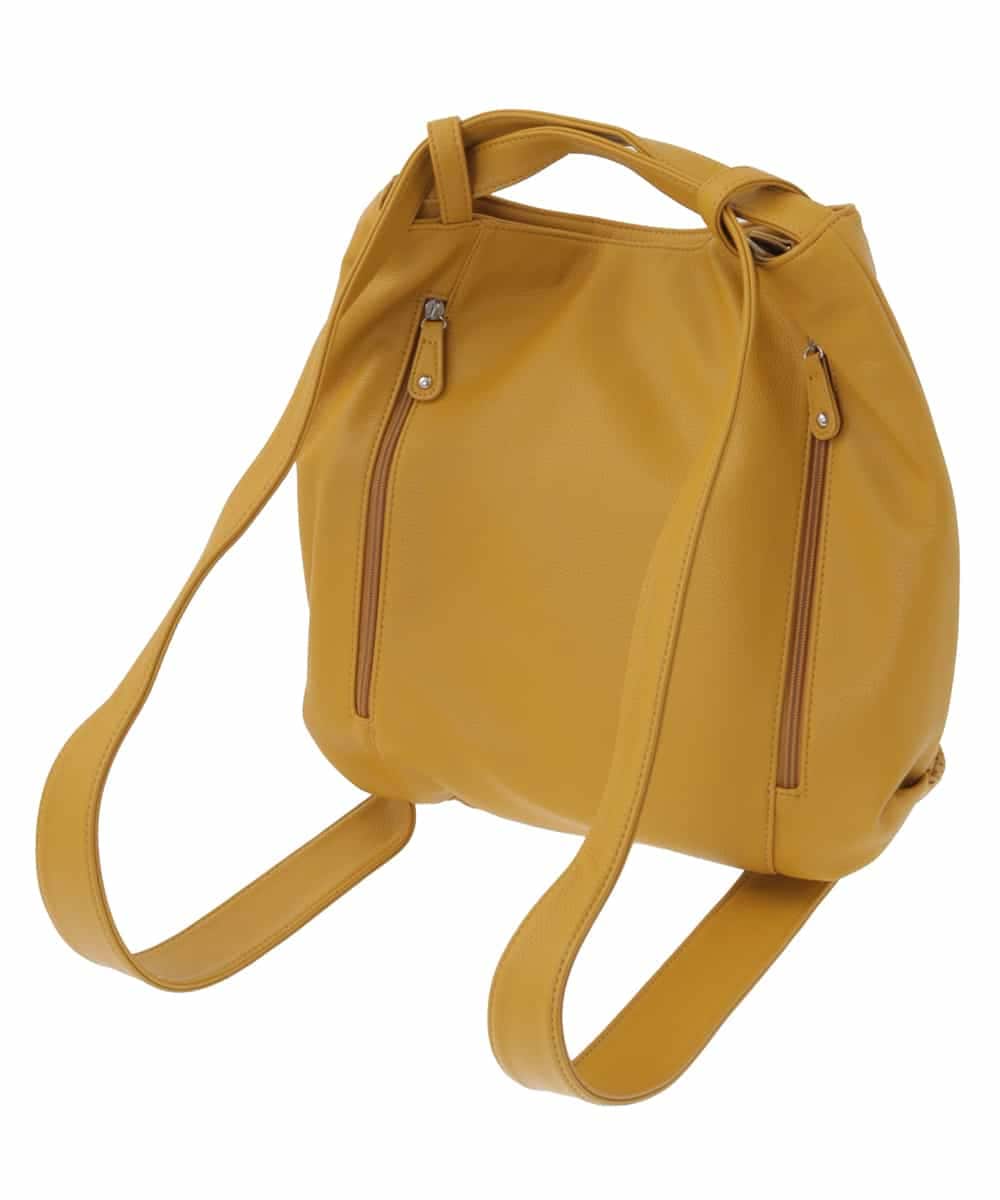 BKCGA26165 MK MICHEL KLEIN BAG(MK ミッシェルクラン バッグ) [2WAY/A4サイズ対応]パンチングデザイン変形トートバッグ マスタード