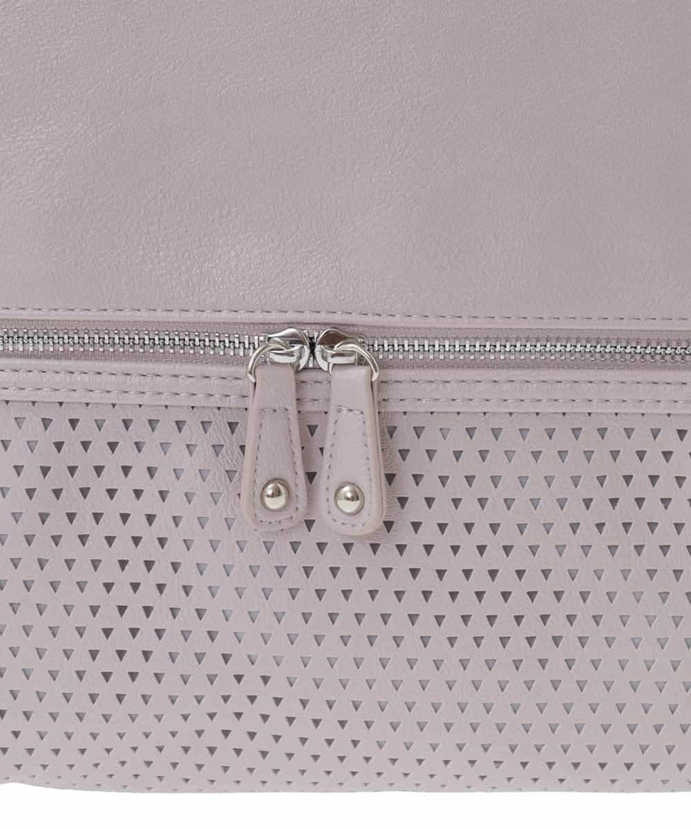 BKCGA26165 MK MICHEL KLEIN BAG(MK ミッシェルクラン バッグ) [2WAY/A4サイズ対応]パンチングデザイン変形トートバッグ マスタード