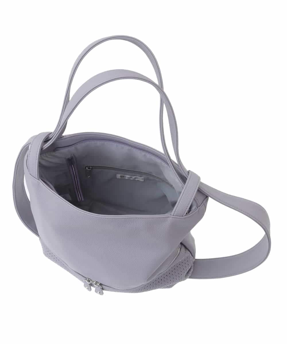 BKCGA26165 MK MICHEL KLEIN BAG(MK ミッシェルクラン バッグ) [2WAY/A4サイズ対応]パンチングデザイン変形トートバッグ マスタード