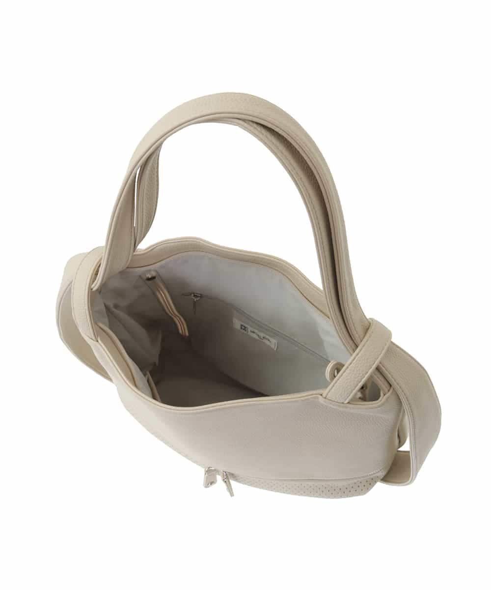 BKCGA26165 MK MICHEL KLEIN BAG(MK ミッシェルクラン バッグ) [2WAY/A4サイズ対応]パンチングデザイン変形トートバッグ マスタード