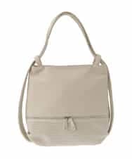 BKCGA26165 MK MICHEL KLEIN BAG(MK ミッシェルクラン バッグ) [2WAY/A4サイズ対応]パンチングデザイン変形トートバッグ アイボリー