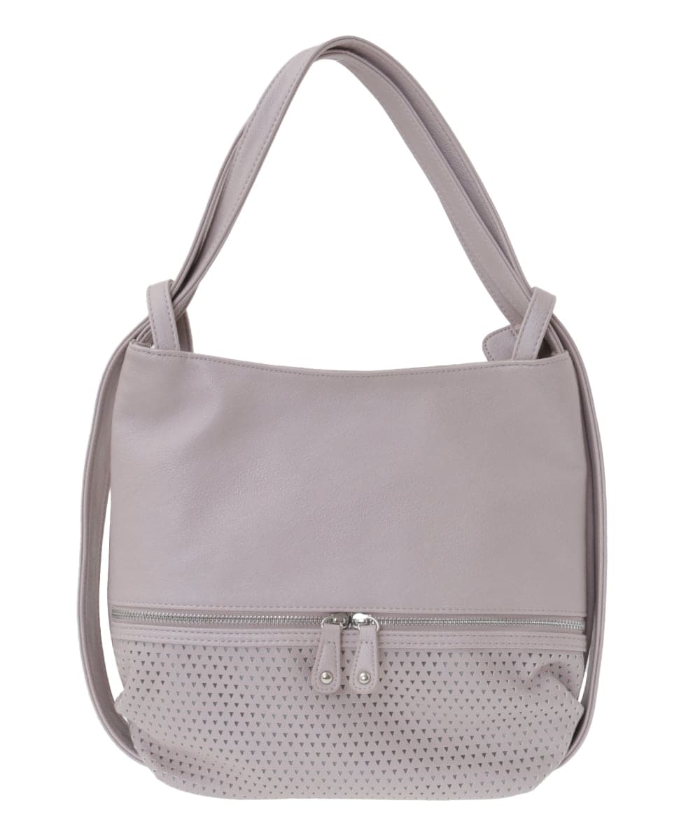 BKCGA28155 MK MICHEL KLEIN BAG(MK ミッシェルクラン バッグ) [2WAY]パンチングデザイン変形ミニトートバッグ マスタード