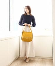 BKCGA28155 MK MICHEL KLEIN BAG(MK ミッシェルクラン バッグ) [2WAY]パンチングデザイン変形ミニトートバッグ マスタード