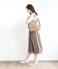 BKCGA28155 MK MICHEL KLEIN BAG(MK ミッシェルクラン バッグ) [2WAY]パンチングデザイン変形ミニトートバッグ マスタード