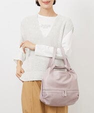 BKCGA28155 MK MICHEL KLEIN BAG(MK ミッシェルクラン バッグ) [2WAY]パンチングデザイン変形ミニトートバッグ ラベンダー