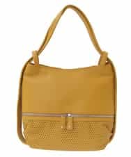 BKCGA28155 MK MICHEL KLEIN BAG(MK ミッシェルクラン バッグ) [2WAY]パンチングデザイン変形ミニトートバッグ マスタード