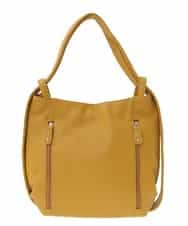 BKCGA28155 MK MICHEL KLEIN BAG(MK ミッシェルクラン バッグ) [2WAY]パンチングデザイン変形ミニトートバッグ マスタード
