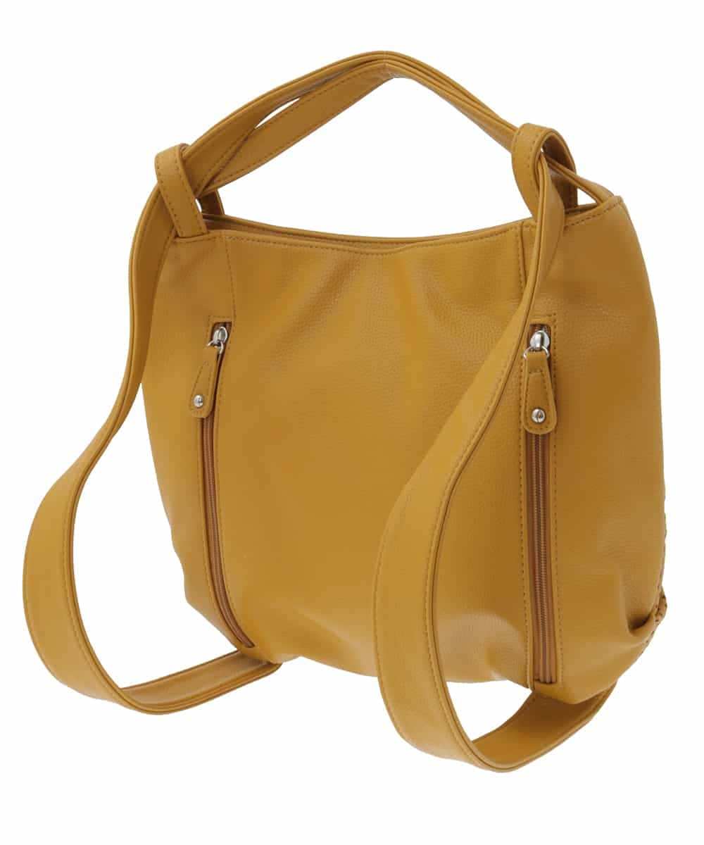 BKCGA28155 MK MICHEL KLEIN BAG(MK ミッシェルクラン バッグ) [2WAY]パンチングデザイン変形ミニトートバッグ マスタード