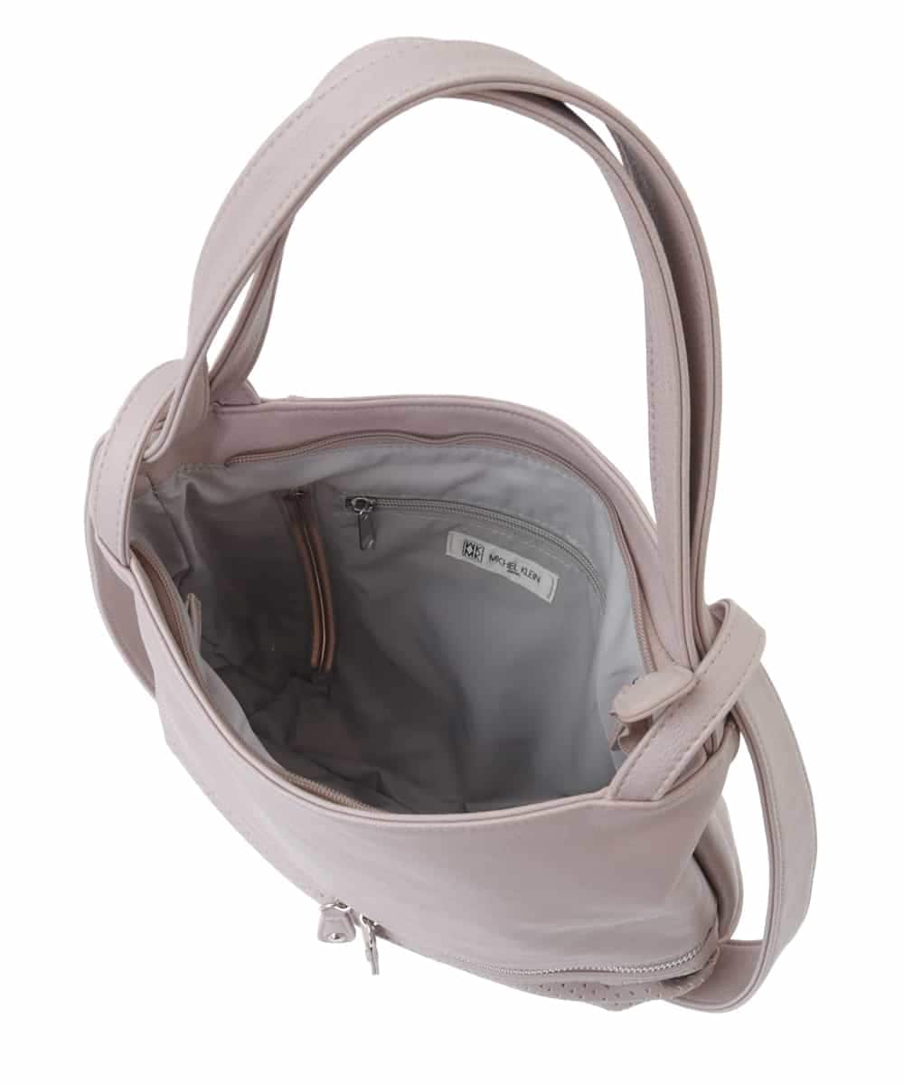 BKCGA28155 MK MICHEL KLEIN BAG(MK ミッシェルクラン バッグ) [2WAY]パンチングデザイン変形ミニトートバッグ マスタード