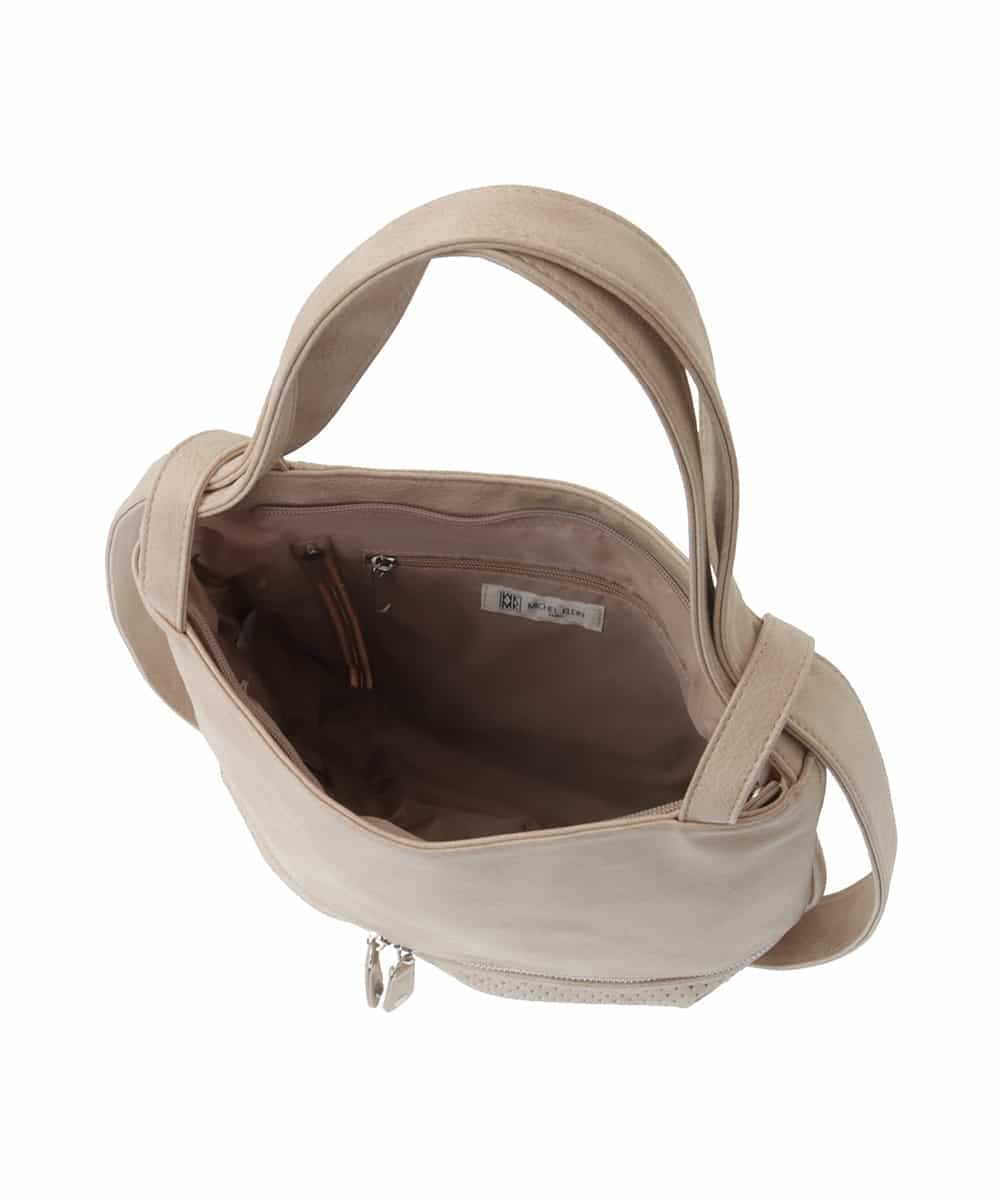 BKCGA28155 MK MICHEL KLEIN BAG(MK ミッシェルクラン バッグ) [2WAY]パンチングデザイン変形ミニトートバッグ マスタード