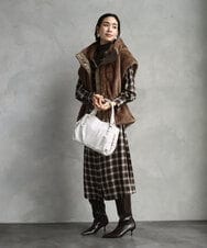 BKCGD04140 MK MICHEL KLEIN BAG(MK ミッシェルクラン バッグ) [2WAY]ベルトデザインラウンドトートバッグ アイボリー