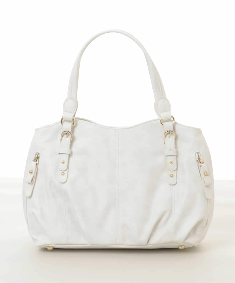 BKCGD04140 MK MICHEL KLEIN BAG(MK ミッシェルクラン バッグ) [2WAY]ベルトデザインラウンドトートバッグ アイボリー