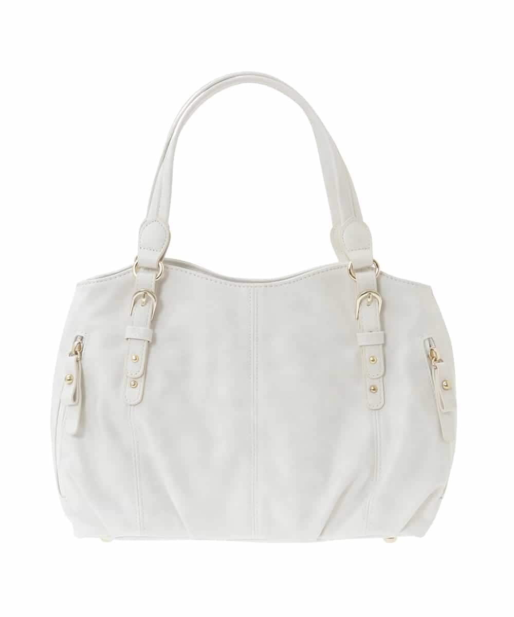 BKCGD04140 MK MICHEL KLEIN BAG(MK ミッシェルクラン バッグ) [2WAY]ベルトデザインラウンドトートバッグ アイボリー