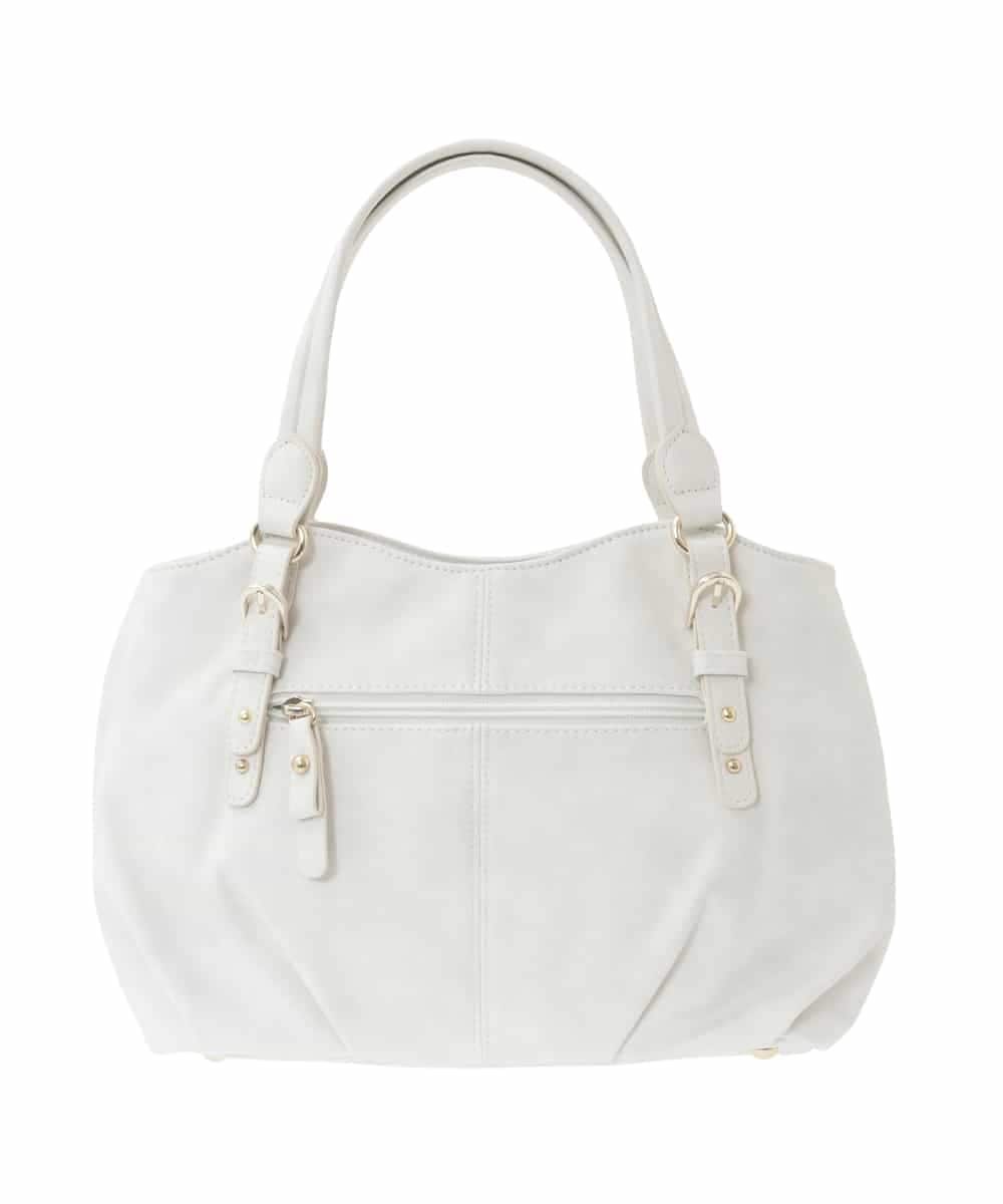 BKCGD04140 MK MICHEL KLEIN BAG(MK ミッシェルクラン バッグ) [2WAY]ベルトデザインラウンドトートバッグ アイボリー