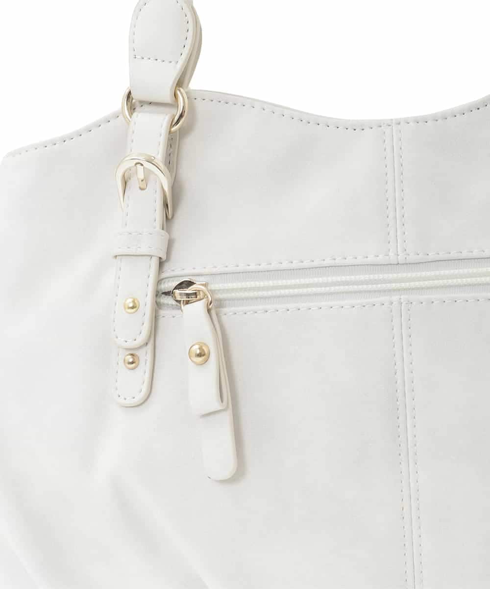 BKCGD04140 MK MICHEL KLEIN BAG(MK ミッシェルクラン バッグ) [2WAY]ベルトデザインラウンドトートバッグ アイボリー