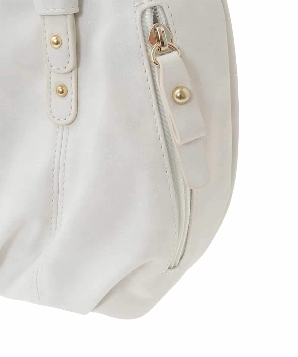 BKCGD04140 MK MICHEL KLEIN BAG(MK ミッシェルクラン バッグ) [2WAY]ベルトデザインラウンドトートバッグ アイボリー