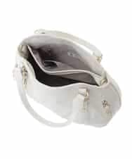 BKCGD04140 MK MICHEL KLEIN BAG(MK ミッシェルクラン バッグ) [2WAY]ベルトデザインラウンドトートバッグ アイボリー