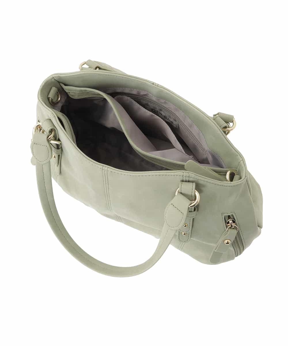 BKCGD04140 MK MICHEL KLEIN BAG(MK ミッシェルクラン バッグ) [2WAY]ベルトデザインラウンドトートバッグ アイボリー