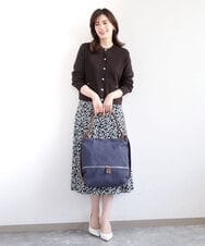 BKCGD05165 MK MICHEL KLEIN BAG(MK ミッシェルクラン バッグ) [2WAY/A4収納可]デニム風デザイン変形トートバッグ ネイビー