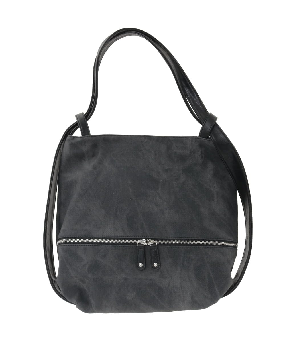 BKCGD05165 MK MICHEL KLEIN BAG(MK ミッシェルクラン バッグ) [2WAY/A4収納可]デニム風デザイン変形トートバッグ ネイビー