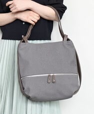BKCGD05165 MK MICHEL KLEIN BAG(MK ミッシェルクラン バッグ) [2WAY/A4収納可]布帛風デザイン変形トートバッグ グレー