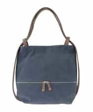 BKCGD05165 MK MICHEL KLEIN BAG(MK ミッシェルクラン バッグ) [2WAY/A4収納可]デニム風デザイン変形トートバッグ ネイビー