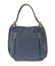 BKCGD05165 MK MICHEL KLEIN BAG(MK ミッシェルクラン バッグ) [2WAY/A4収納可]デニム風デザイン変形トートバッグ ネイビー