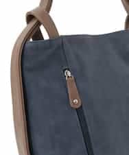 BKCGD05165 MK MICHEL KLEIN BAG(MK ミッシェルクラン バッグ) [2WAY/A4収納可]デニム風デザイン変形トートバッグ ネイビー