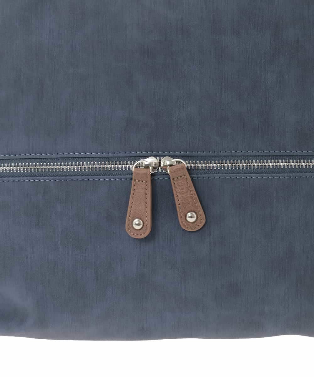 BKCGD05165 MK MICHEL KLEIN BAG(MK ミッシェルクラン バッグ) [2WAY/A4収納可]デニム風デザイン変形トートバッグ ネイビー